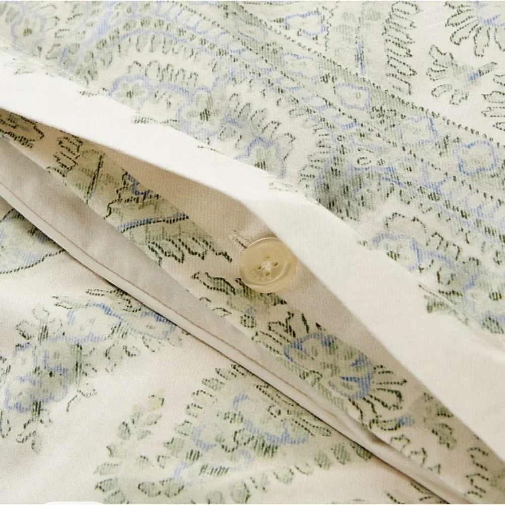 Ralph Lauren Camile Duvet Cover Full/Queen Sage Chambray Paisley Floral‎ NEW